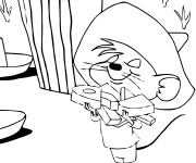 Coloriage Speedy Gonzales simple