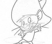 Coloriage Speedy Gonzales simple à colorier