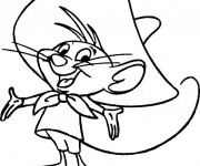 Coloriage Speedy Gonzales sourit