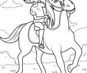 Coloriage Abigail chevauche Chica Linda