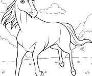 Coloriage Cheval Boomerang de l'Esprit dans les plaines