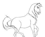 Coloriage Cheval Spirit de dessin anim&eacute;