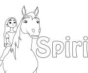 Coloriage Cheval Spirit et Lucky en ligne