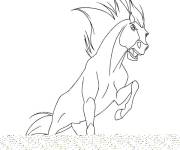Coloriage Cheval Spirit qui bondit