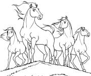 Coloriage Chevaux spirit cheval mustang