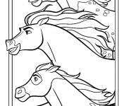 Coloriage Cheveux Mustang de dessin anim&eacute; Spirit