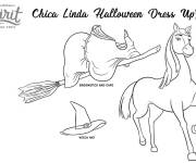 Coloriage et dessins gratuit Chica Linda de Spirit pour Halloween à imprimer
