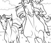 Coloriage Creek chevauchant Spirit