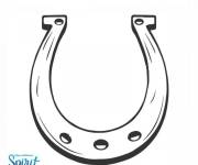 Coloriage et dessins gratuit Fer &agrave; cheval de Spirit à imprimer