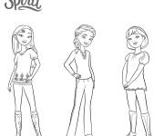 Coloriage et dessins gratuit Les belles fille du film Spirit pour enfants à imprimer