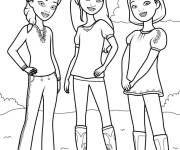 Coloriage Lucky, Abigail et Pru de Spirit Riding Free