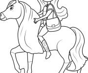 Coloriage Lucky chevauchant Boomerang