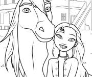 Coloriage Lucky et le cheval esprit