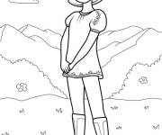 Coloriage Portrait Abigail Stone de Spirit