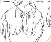 Coloriage et dessins gratuit Spirit amoureux à imprimer