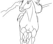 Coloriage Spirit au galop