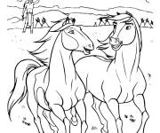 Coloriage Spirit avec sa bien aim&eacute;e