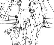 Coloriage Spirit dans le village indien