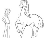 Coloriage Spirit et Lucky