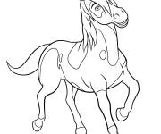 Coloriage Spirit le cheval amoureux de la libert&eacute;