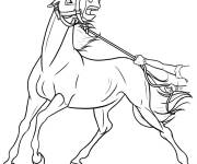Coloriage Spirit r&eacute;siste les cowboys