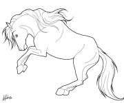 Coloriage Spirit se cabre