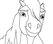 Coloriage T&ecirc;te de cheval Spirit