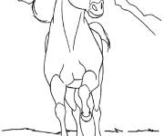 Coloriage Un mustang sous nom de Spirit