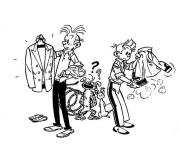 Coloriage Fantasio et Spirou