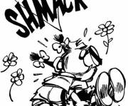 Coloriage Le bisou du petit Spirou