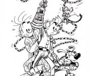 Coloriage Les aventures de Spirou et son ami Fantasio