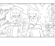 Coloriage Beckett Mariner et Brad Boimler Star Trek  Lower Decks