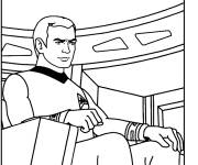 Coloriage et dessins gratuit capitaine Kirk commandant de l'entreprise à imprimer