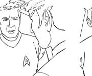 Coloriage Discussion su l'Enterprise Star Trek