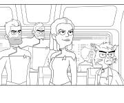 Coloriage Jack Ransom, Shaxs, Carol Freeman et T&rsquo; Ana de cartoon
