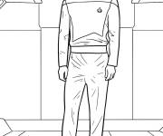 Coloriage Jean Luc Picard de Star Trek