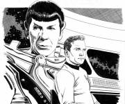 Coloriage Kirk et Spock en affiche de Star Trek en ligne