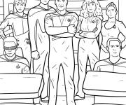 Coloriage L'&eacute;quipage de Star Trek nouvelle g&eacute;n&eacute;ration