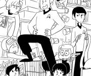 Coloriage L'&eacute;quipage dr&ocirc;les de Star Trek pour enfants