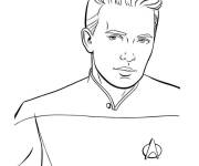 Coloriage L'h&eacute;ros de Star Trek