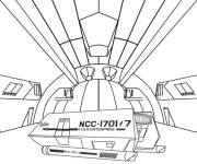 Coloriage L'int&eacute;rieur de USS Enterprise Star Trek