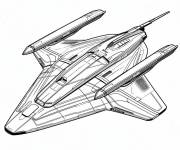Coloriage L'un des vaisseaux spatiaux de Star Trek