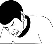 Coloriage Le pensif Spock de Star Trek