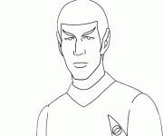 Coloriage Le visage froid de Spock