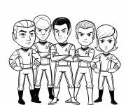 Coloriage Membres de l'&eacute;quipage Enterprise de cartoon