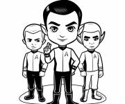 Coloriage Personnage de Star Trek en miniature