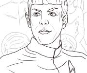 Coloriage Personnage principal Spock du film Star Trek Into Darkness