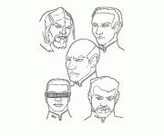 Coloriage Personnages Star Trek en vecteur