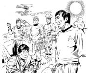 Coloriage Star Teck &eacute;quipage sur le sol