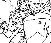 Coloriage Star Trek en noir et blanc